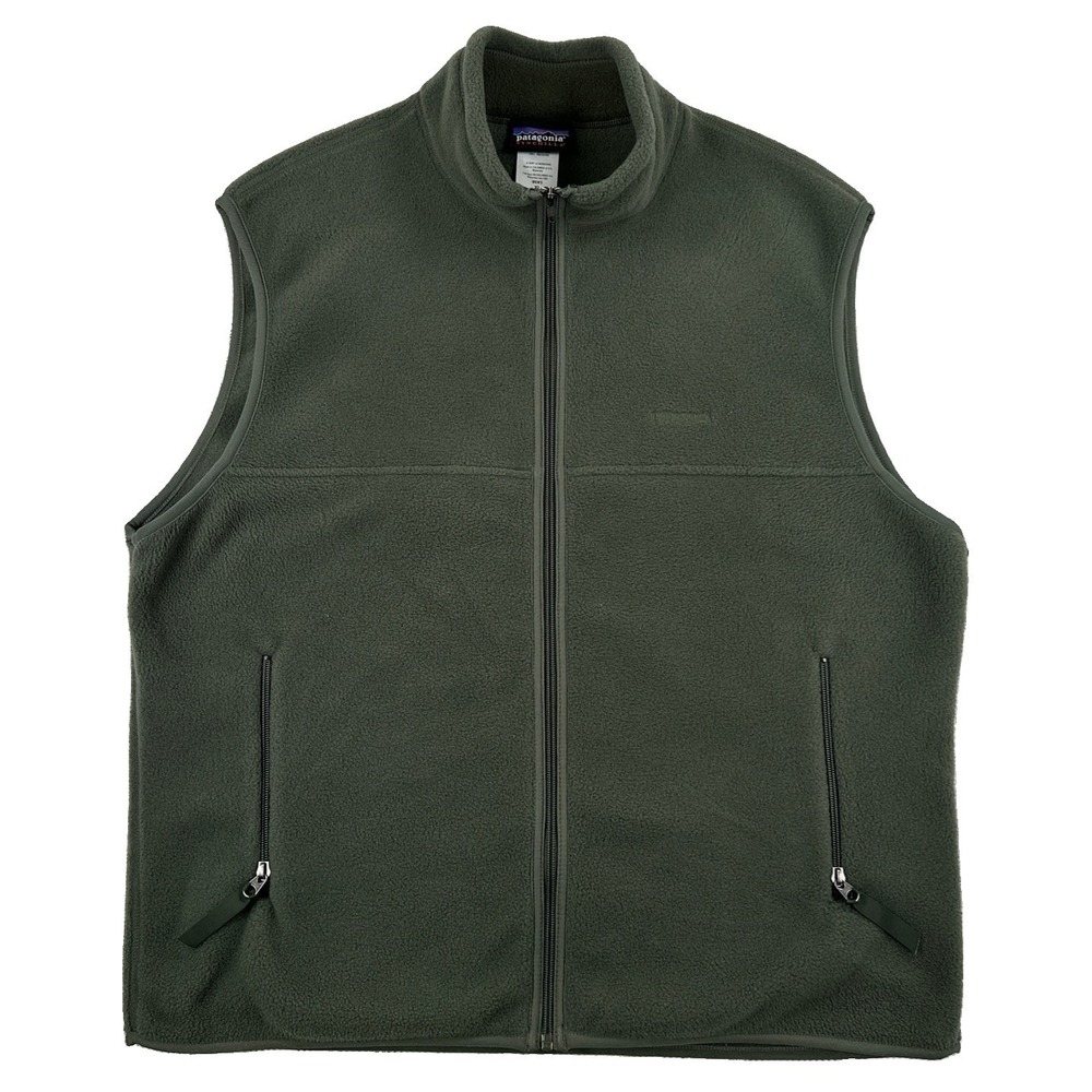 Vintage Patagonia Synchilla Vest Fleece Men's XL Green Full Zip
